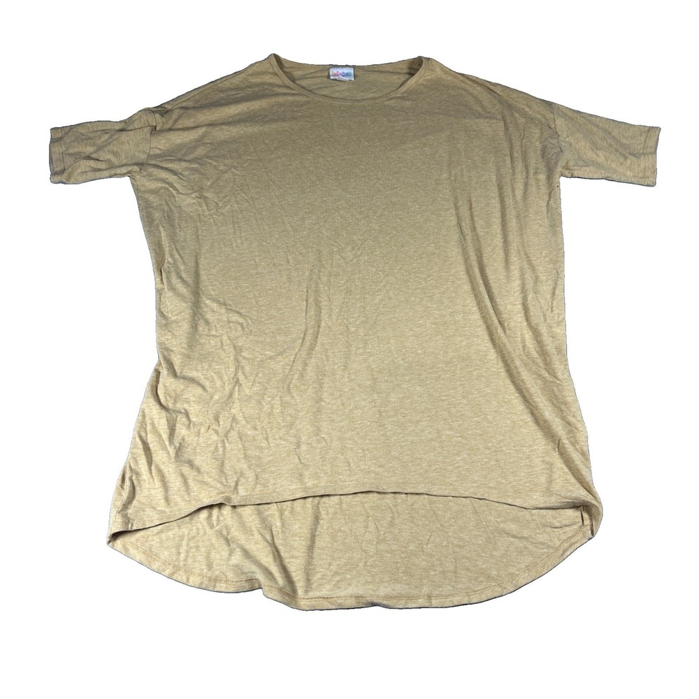 LuLaRoe Irma High-Low Tunic Top M Solid Heathered Yellow Gold